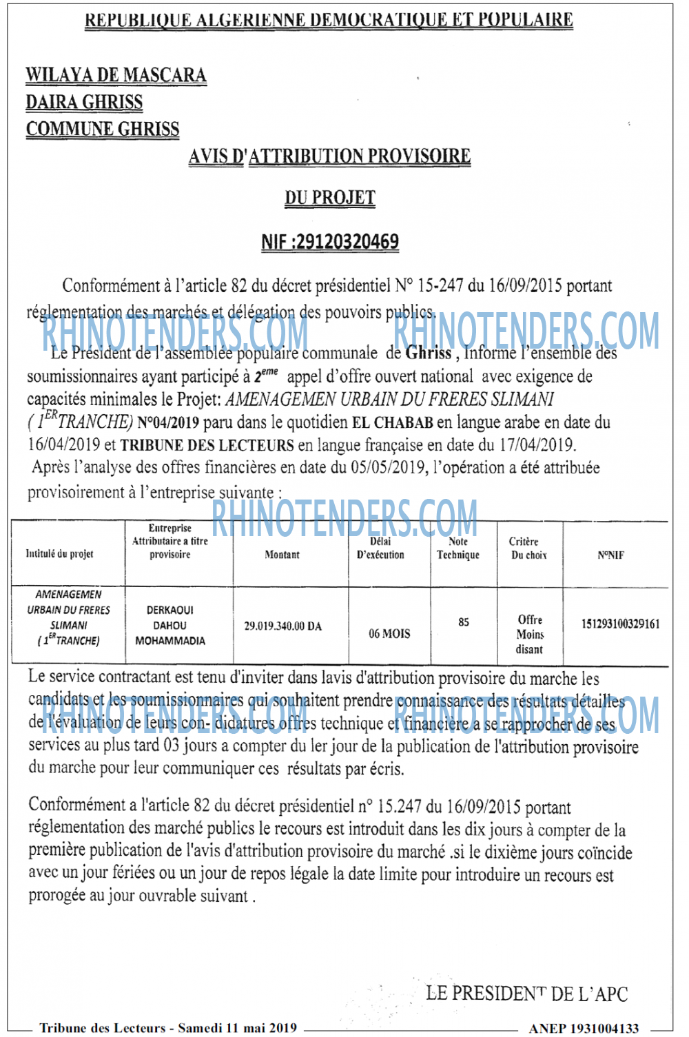 TRIBUNE DES LECTEURS