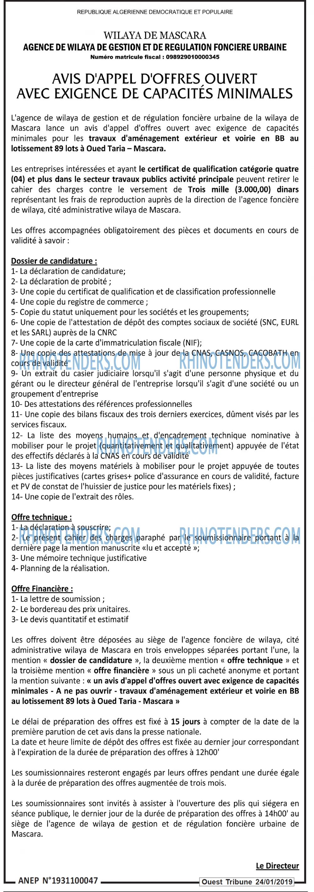 ouest TRIBUNE