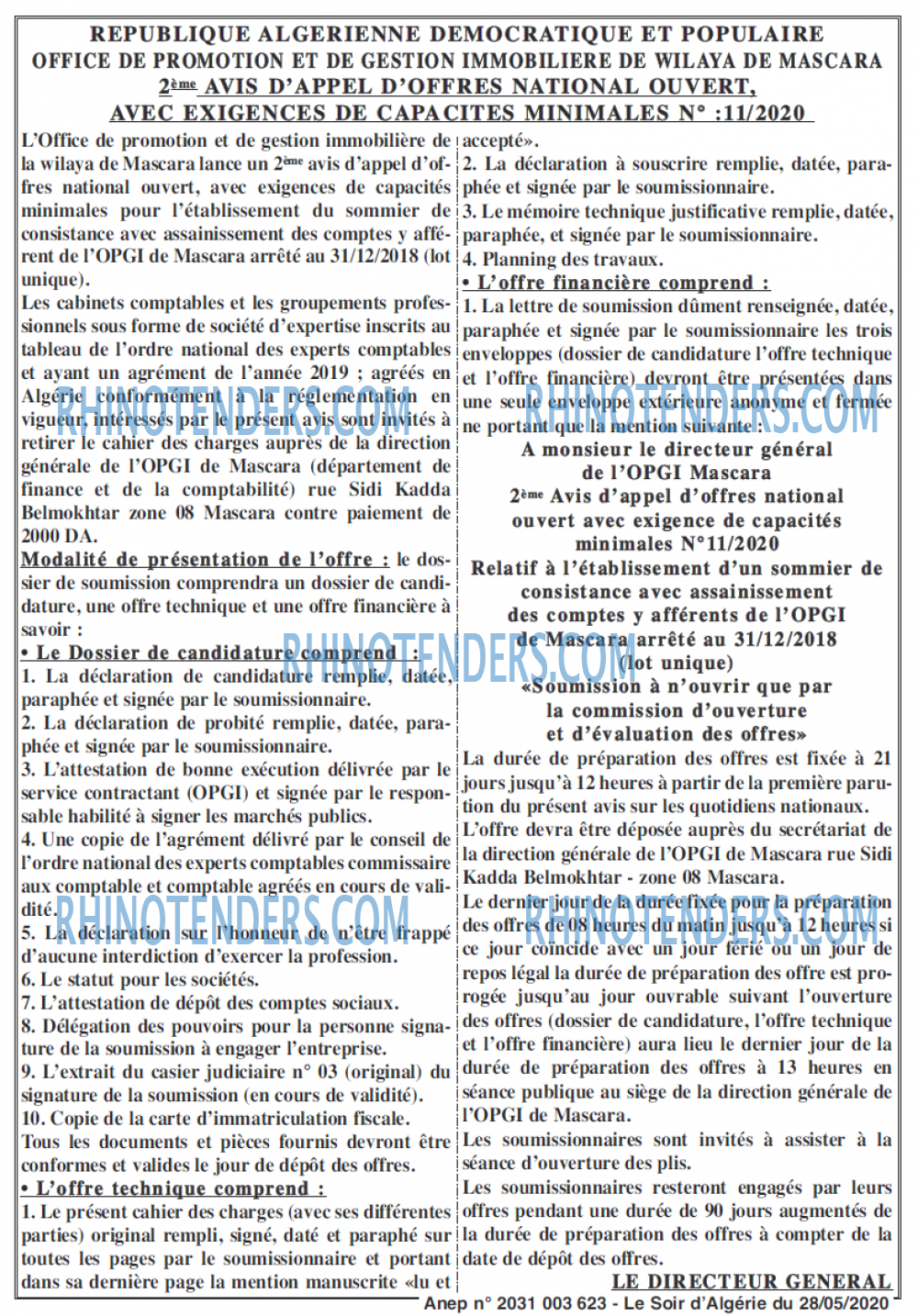 LE SOIR D'ALGERIE