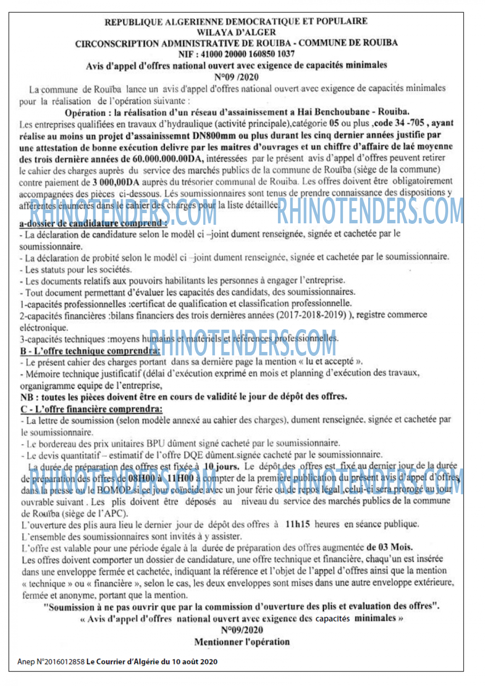 Le Courrier d'Algerie