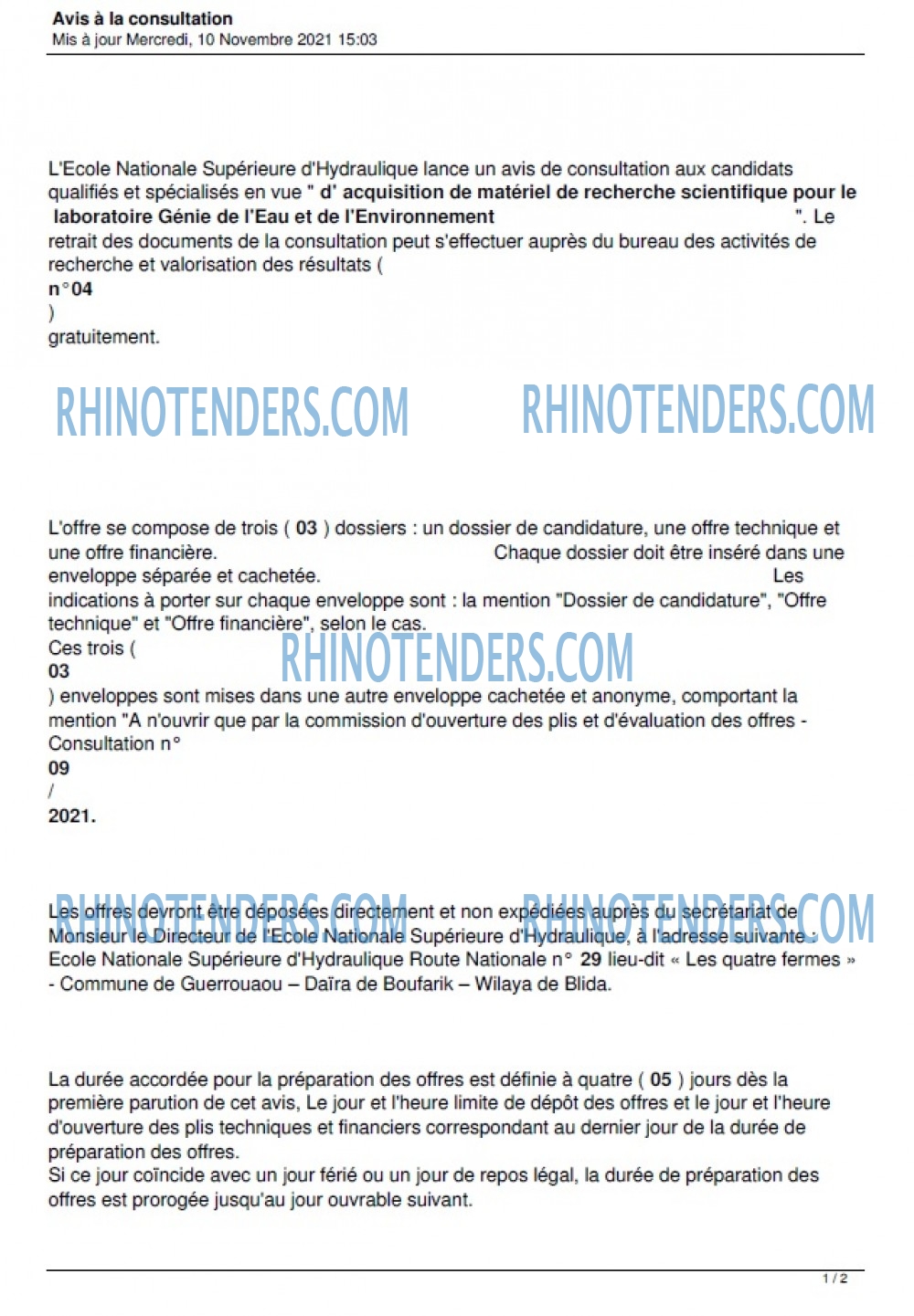 Rhinotenders