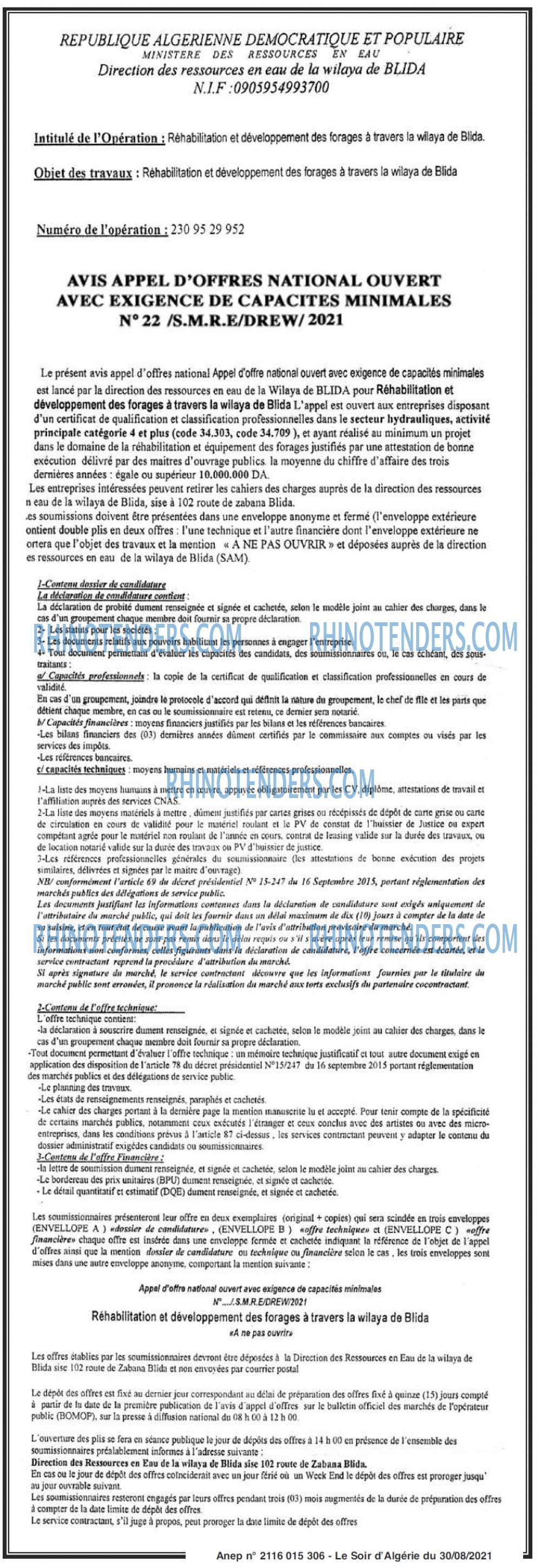 LE SOIR D'ALGERIE