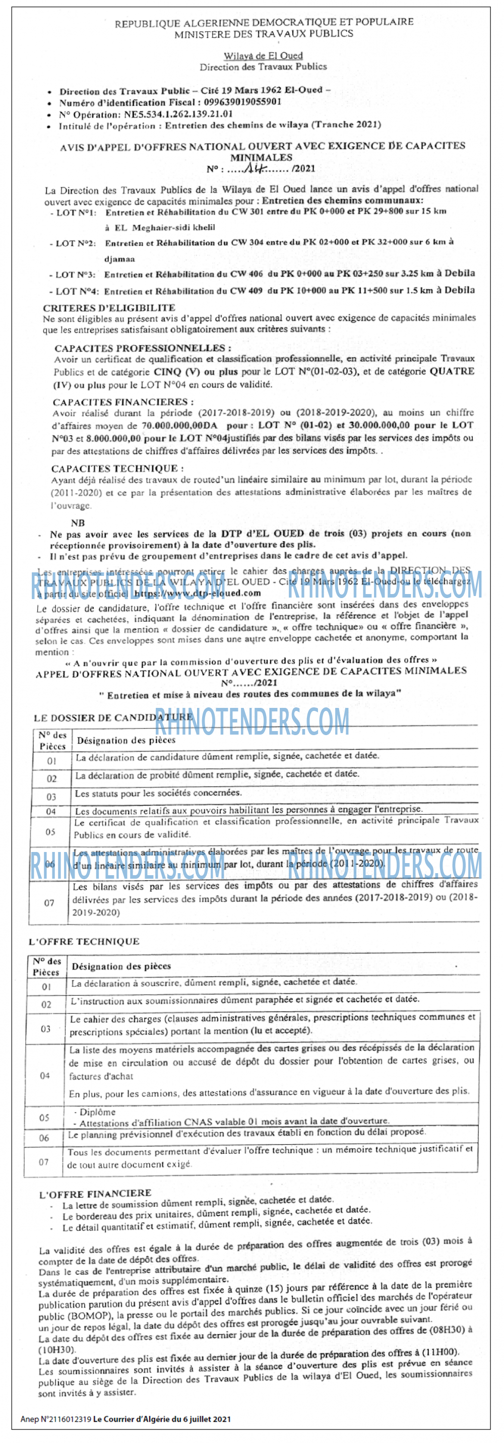 Le Courrier d'Algerie