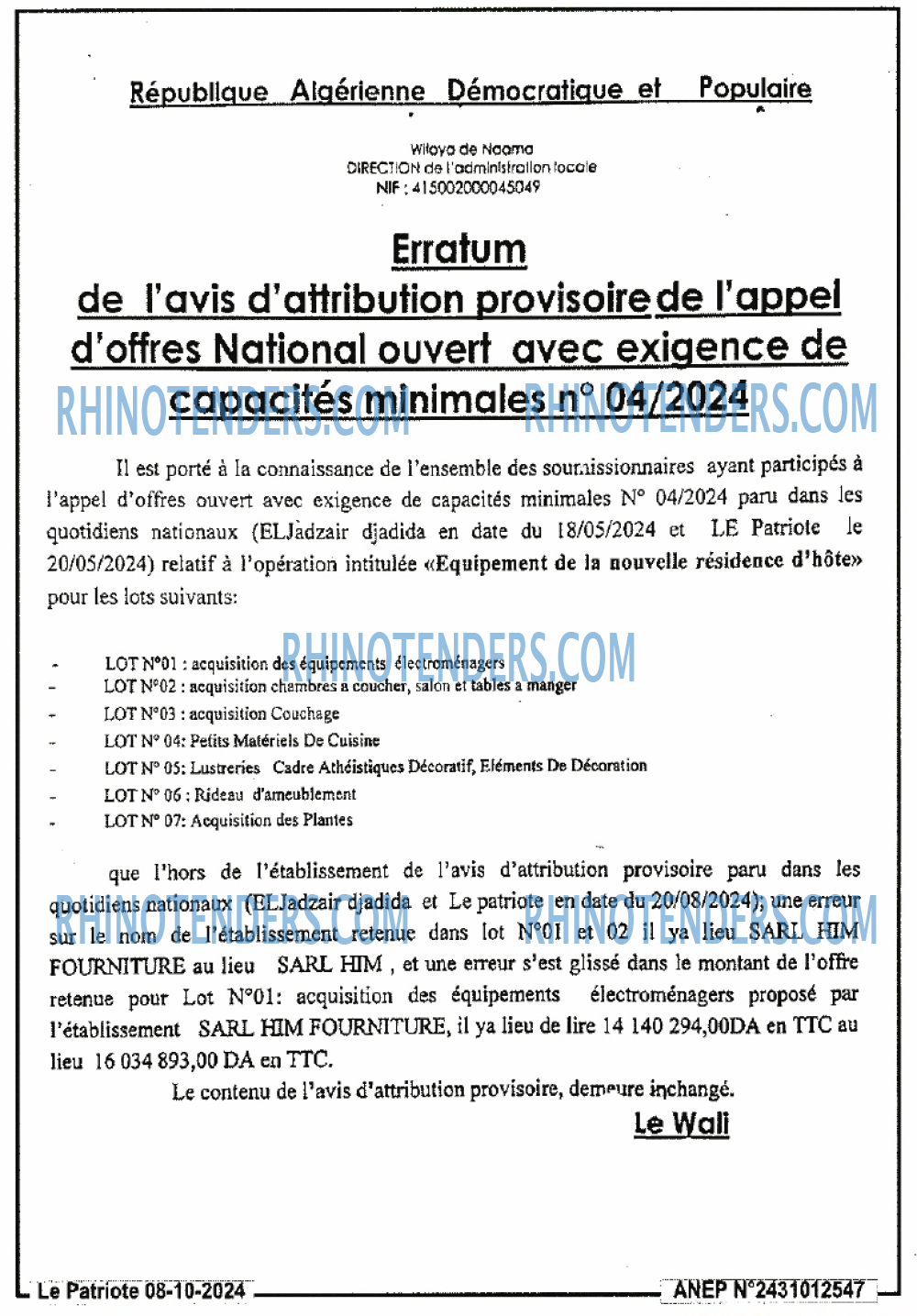LE PATRIOTE