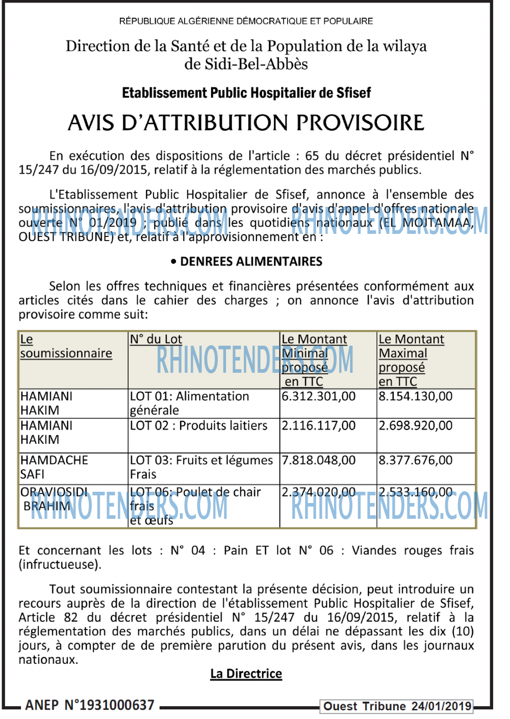 ouest TRIBUNE