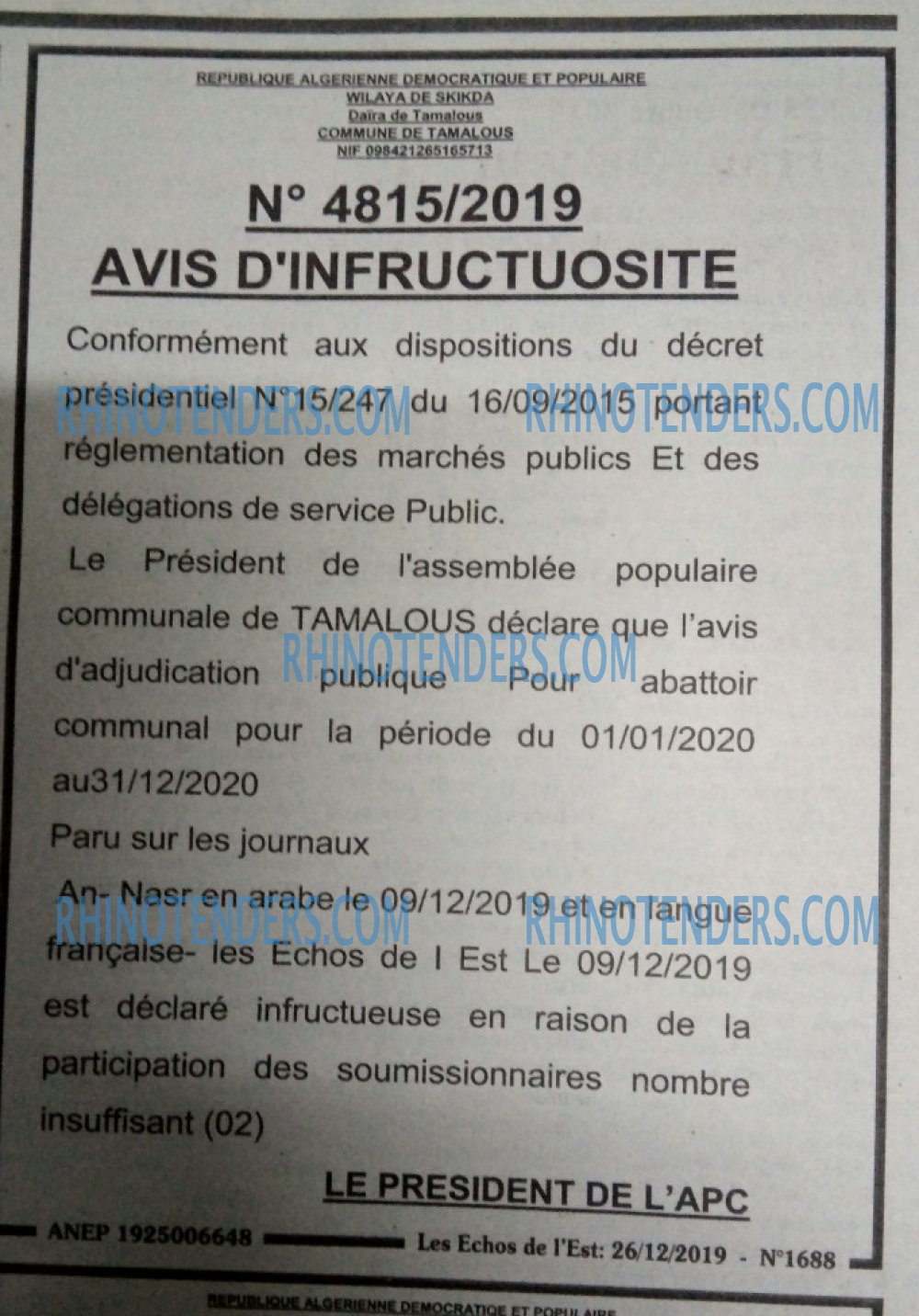 Les Echos de l'Est