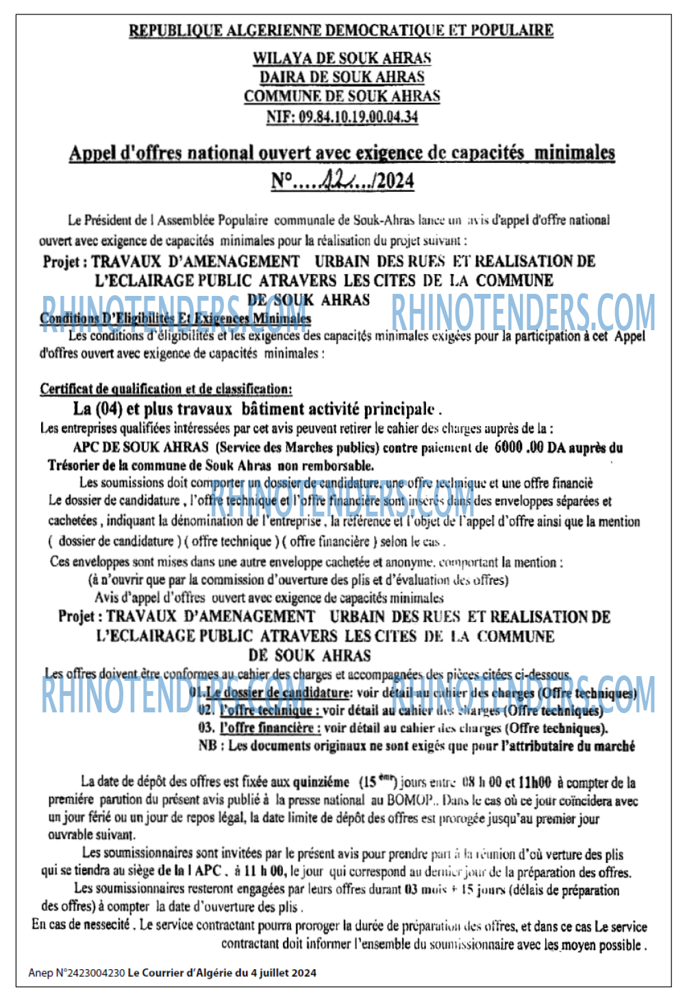 Le Courrier d'Algerie