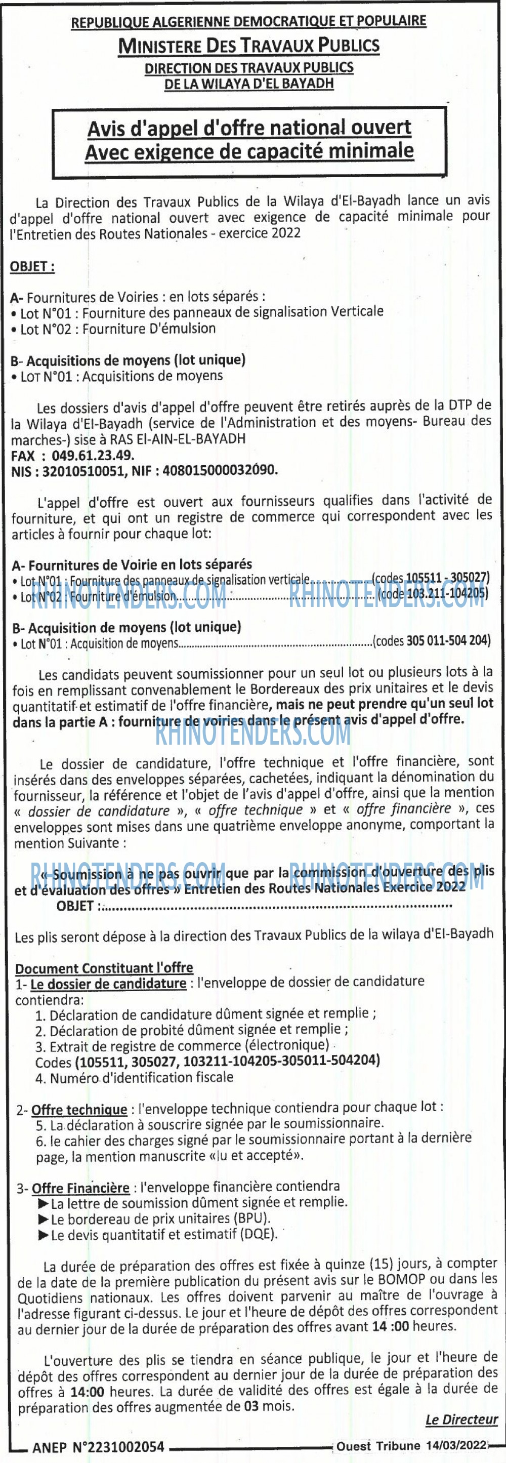 ouest TRIBUNE