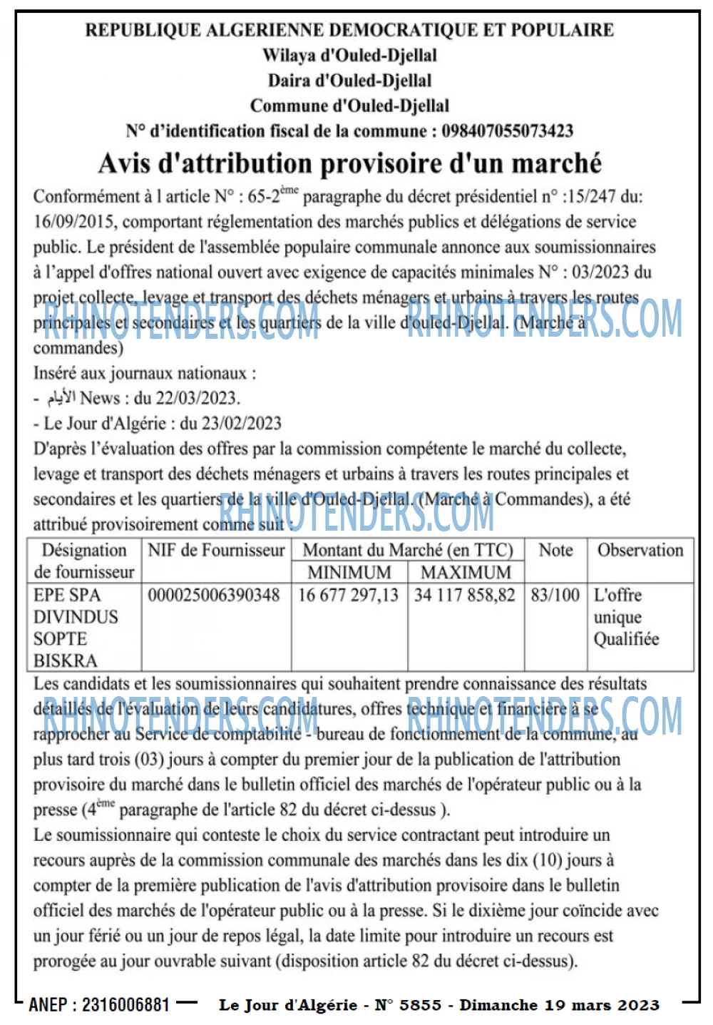 Le Jour d'Algérie