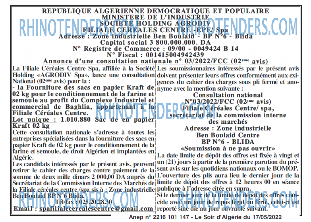 LE SOIR D'ALGERIE