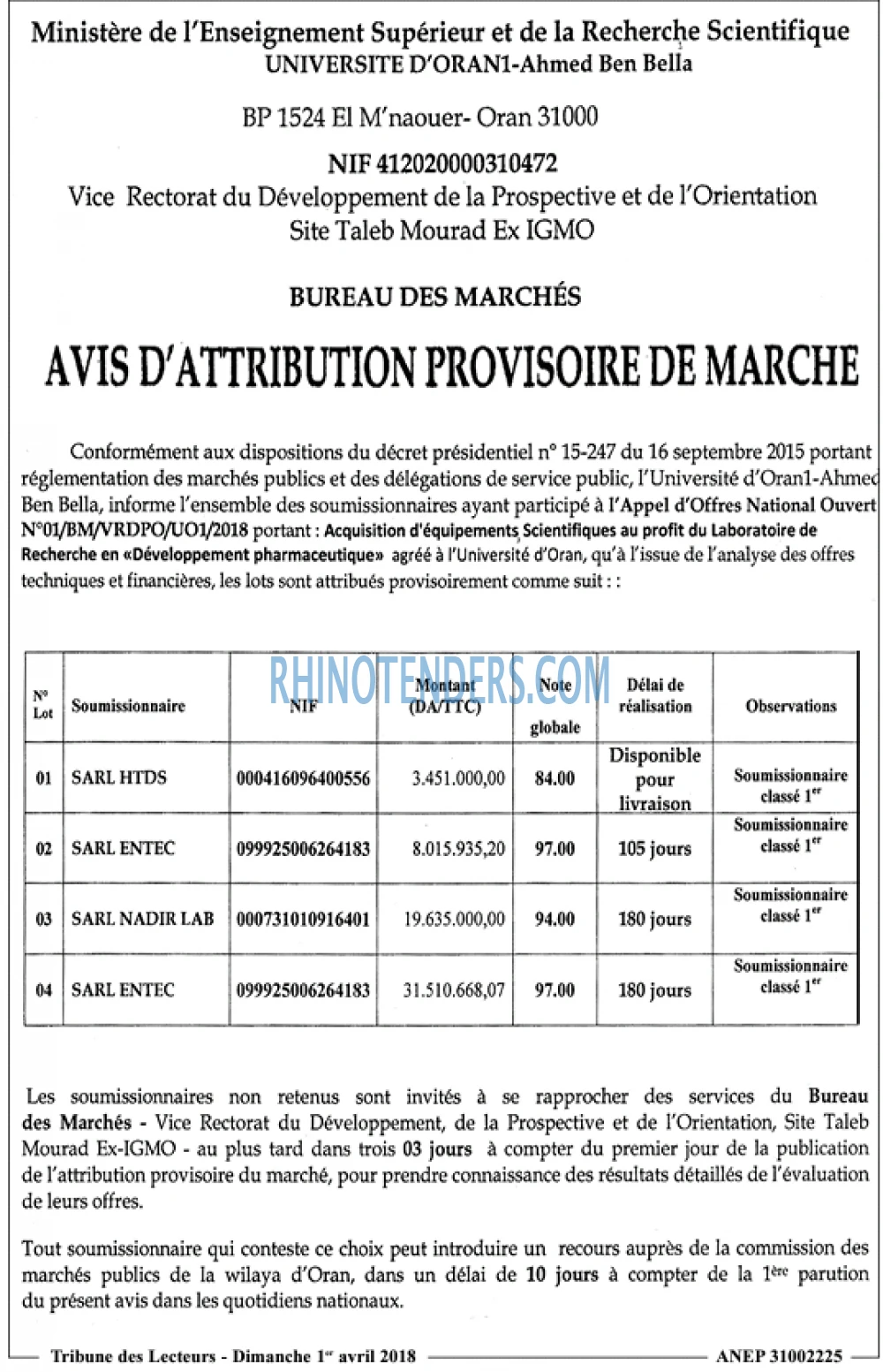 TRIBUNE DES LECTEURS