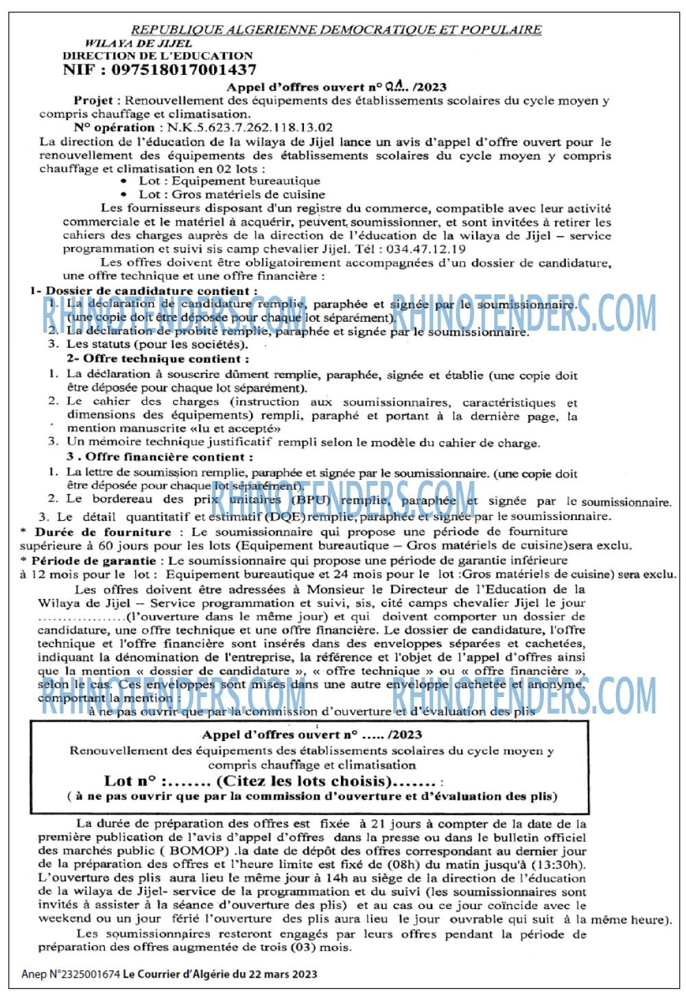 Le Courrier d'Algerie