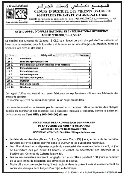 LE SOIR D'ALGERIE