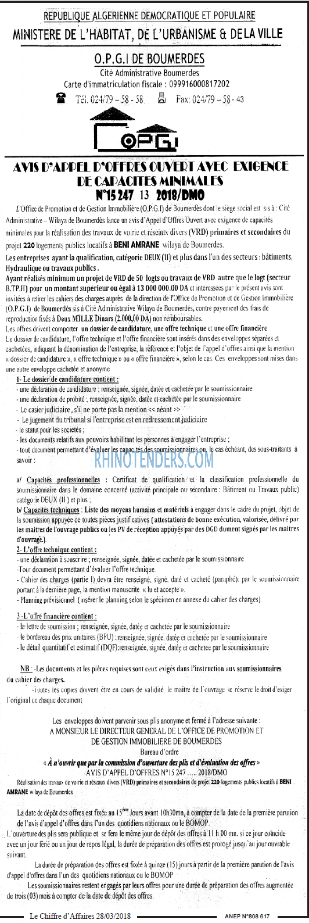 Le Chiffre d'Affaires