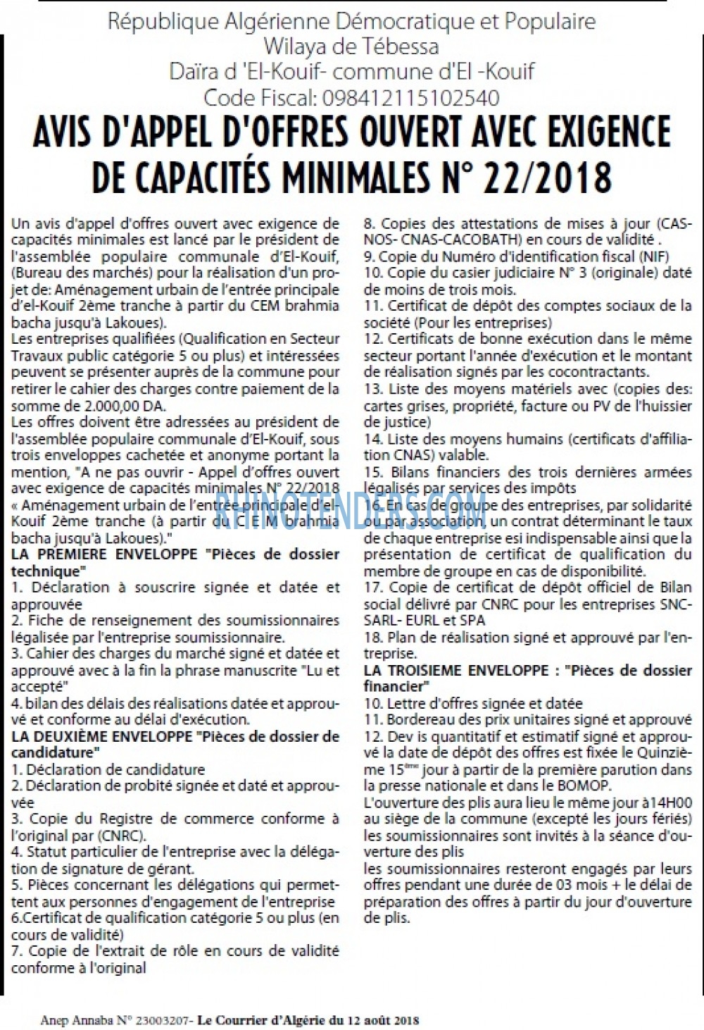 Le Courrier d'Algerie