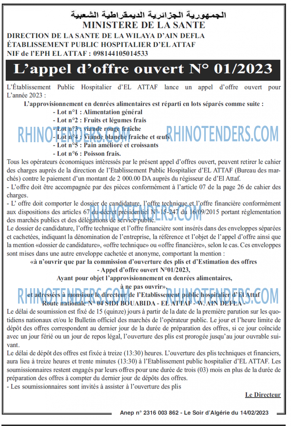 LE SOIR D'ALGERIE