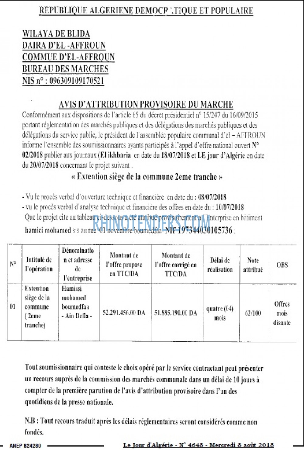 Le Jour d'Algérie