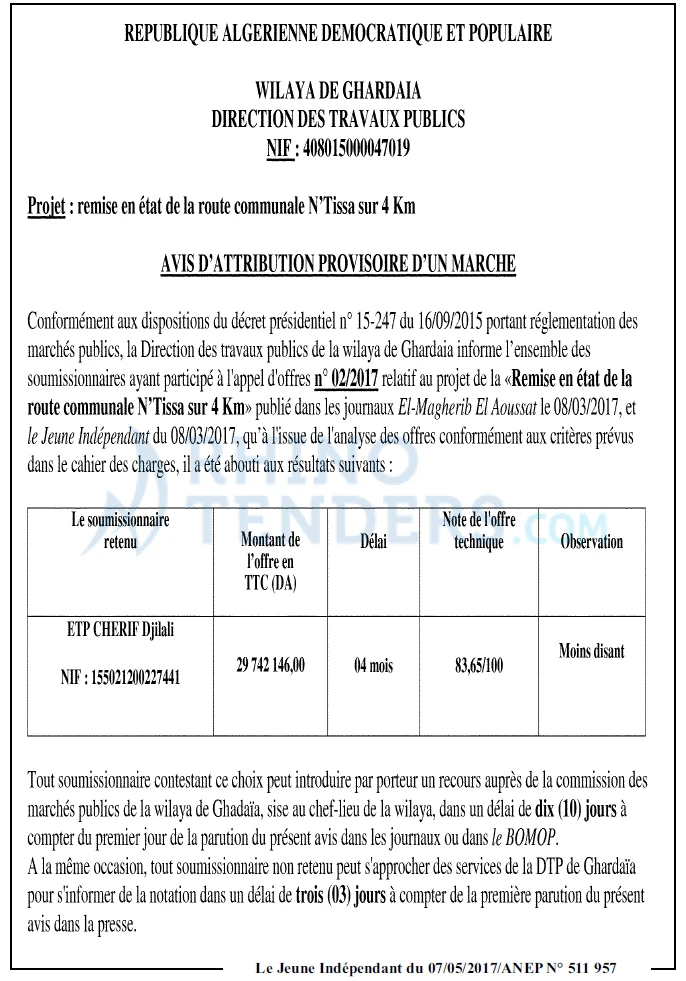 Le jeune indépendant