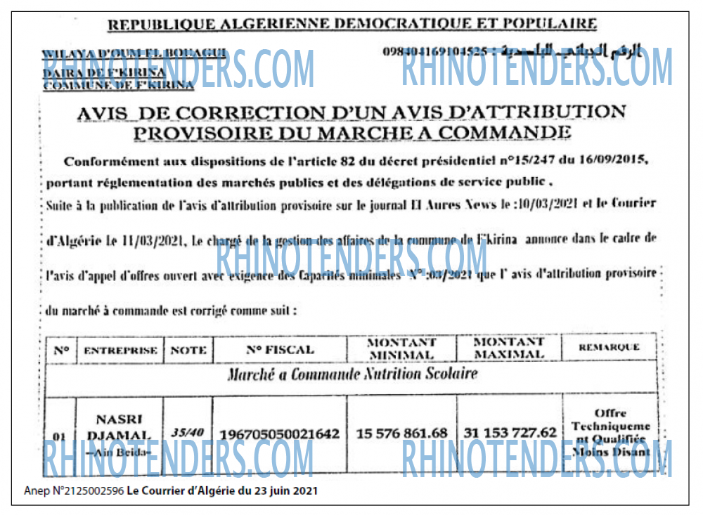 Le Courrier d'Algerie