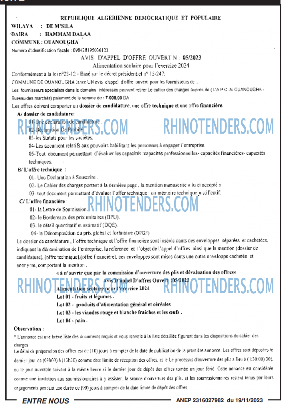 Rhinotenders