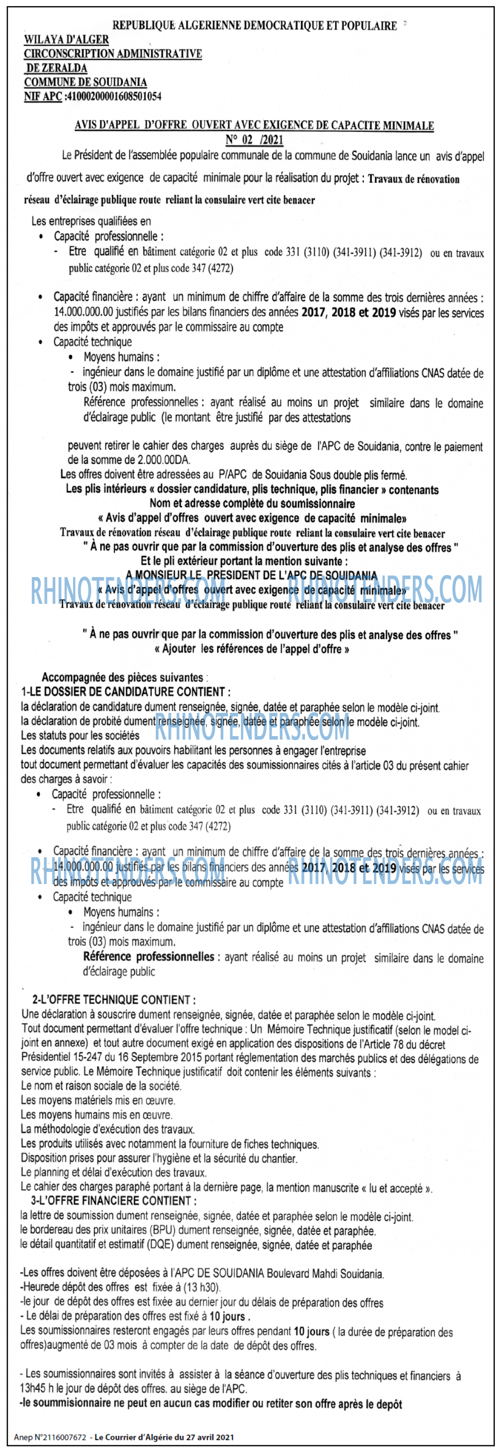 Le Courrier d'Algerie