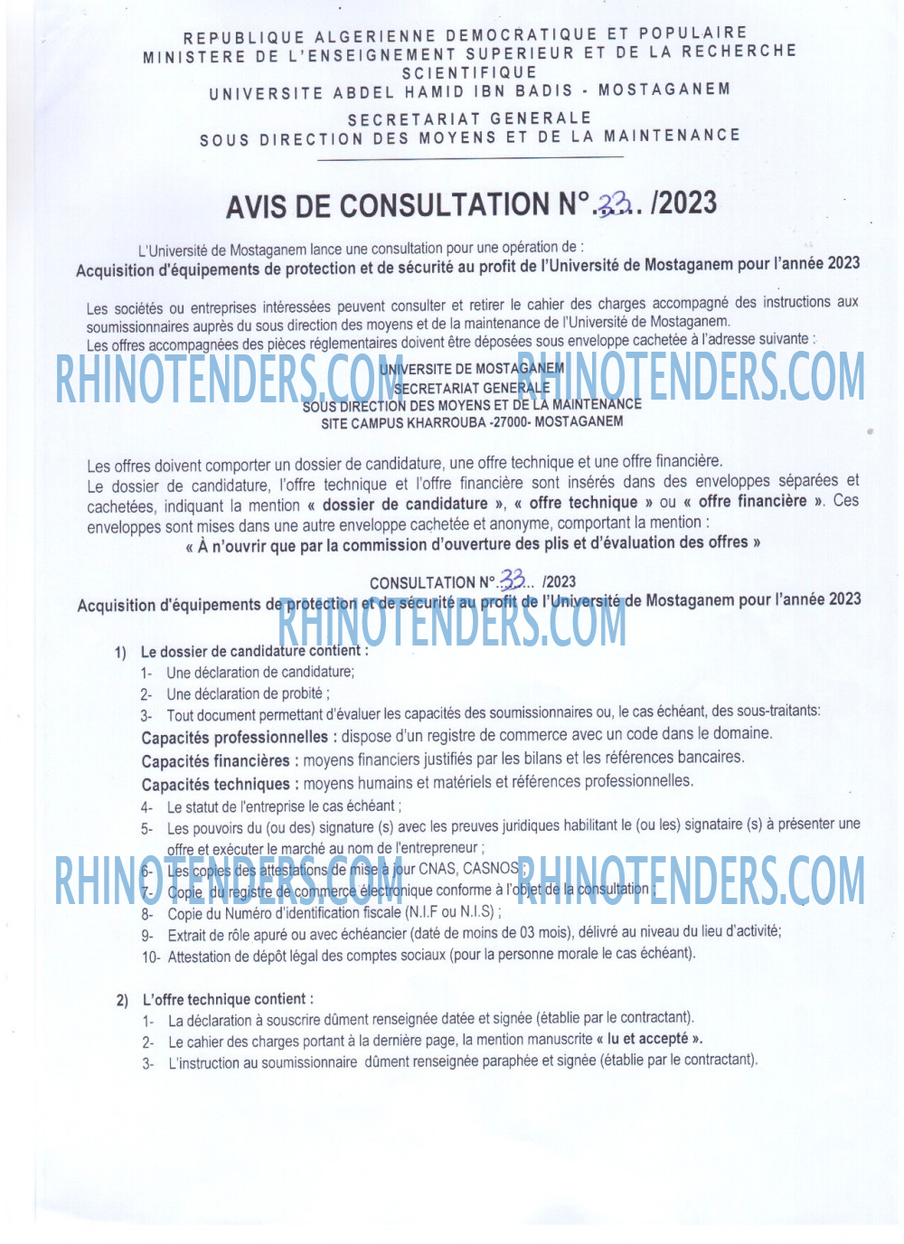 Rhinotenders