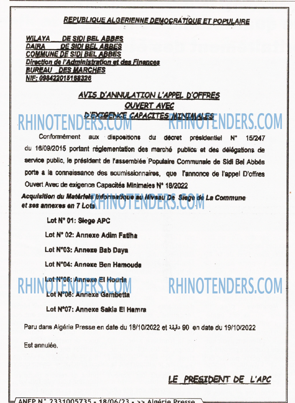 ALGERIE PRESSE