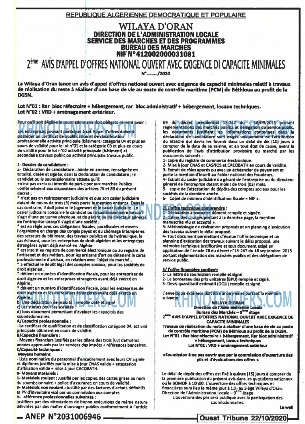 ouest TRIBUNE