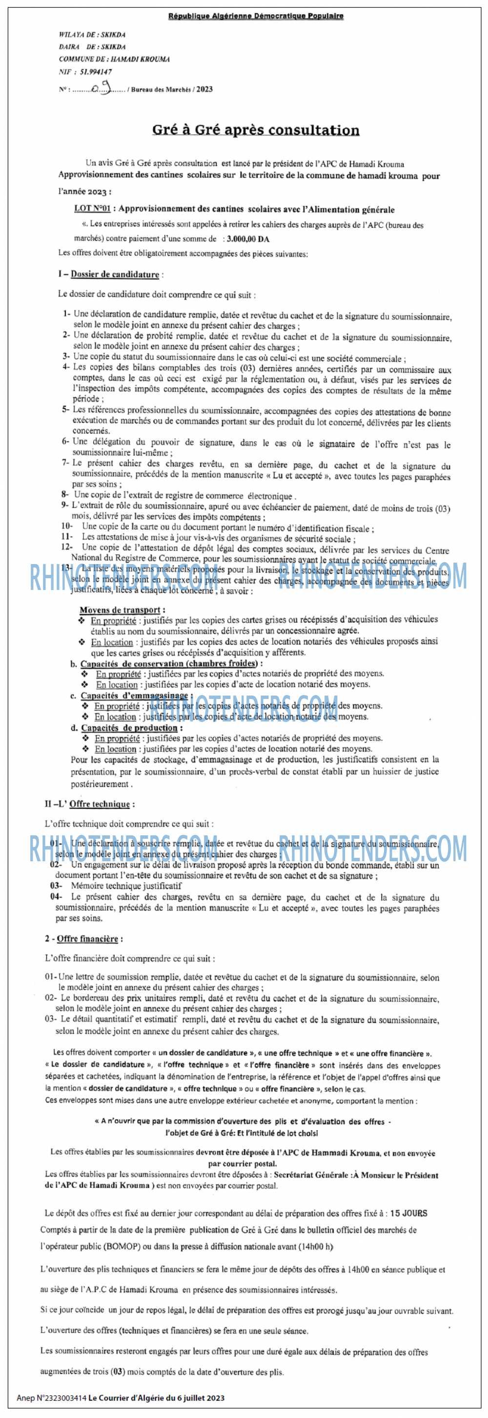 Le Courrier d'Algerie