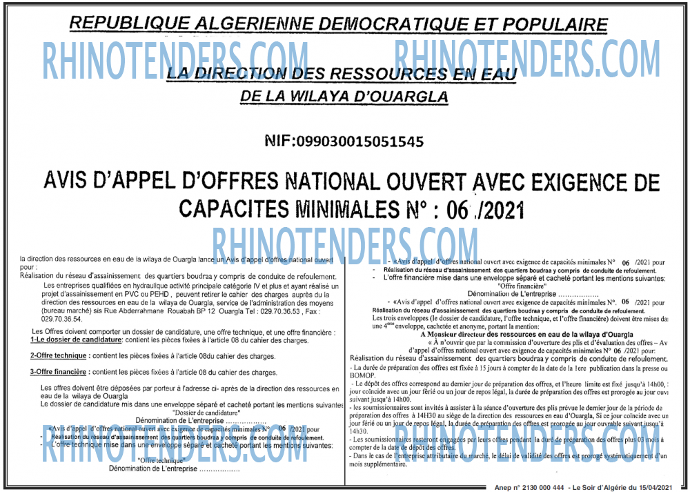 LE SOIR D'ALGERIE