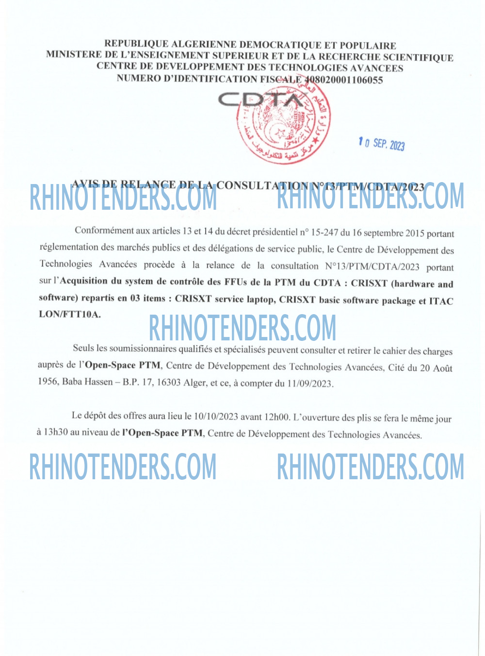 Rhinotenders
