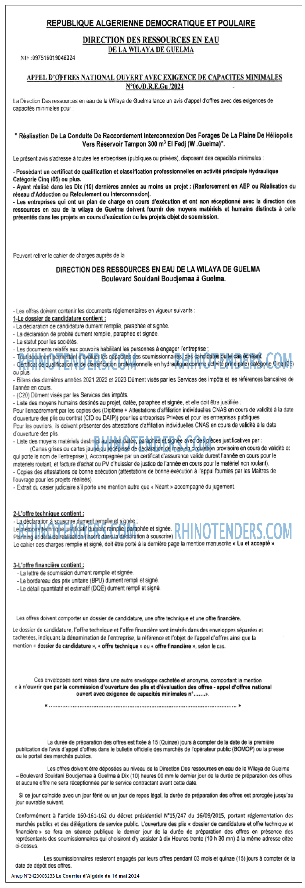 Le Courrier d'Algerie