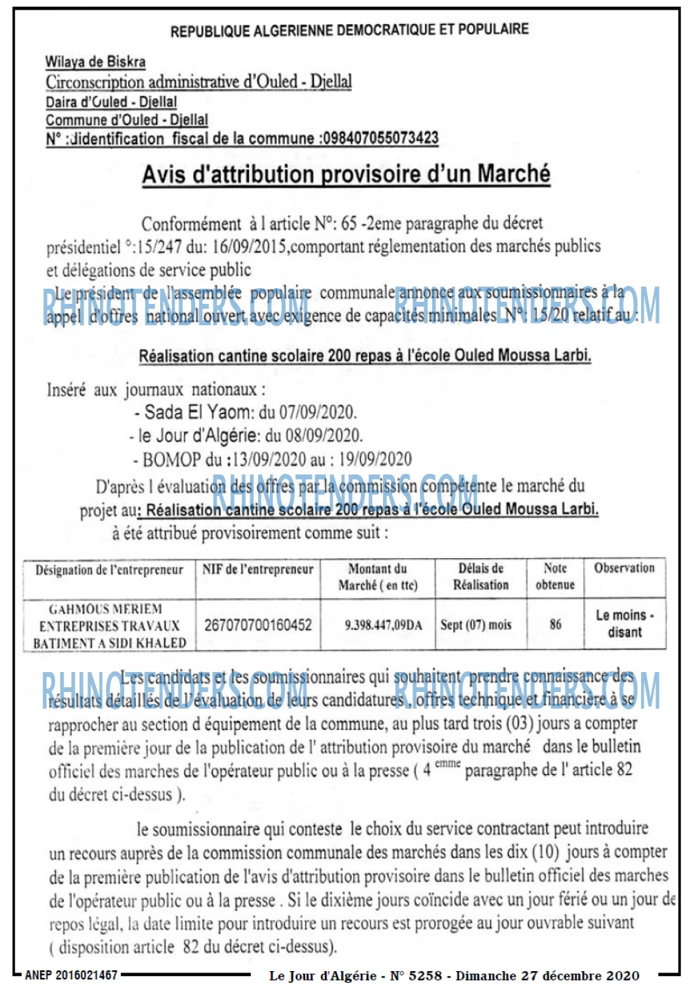 Le Jour d'Algérie