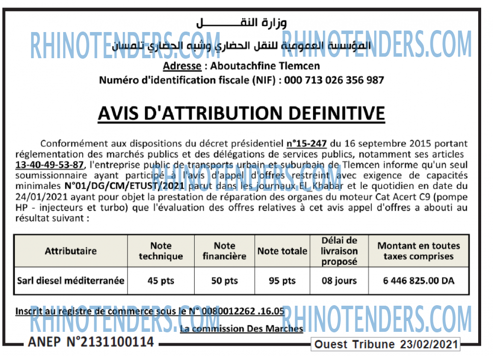 ouest TRIBUNE