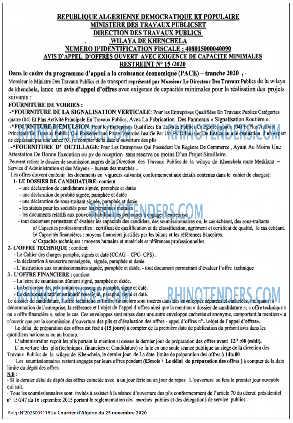 Le Courrier d'Algerie