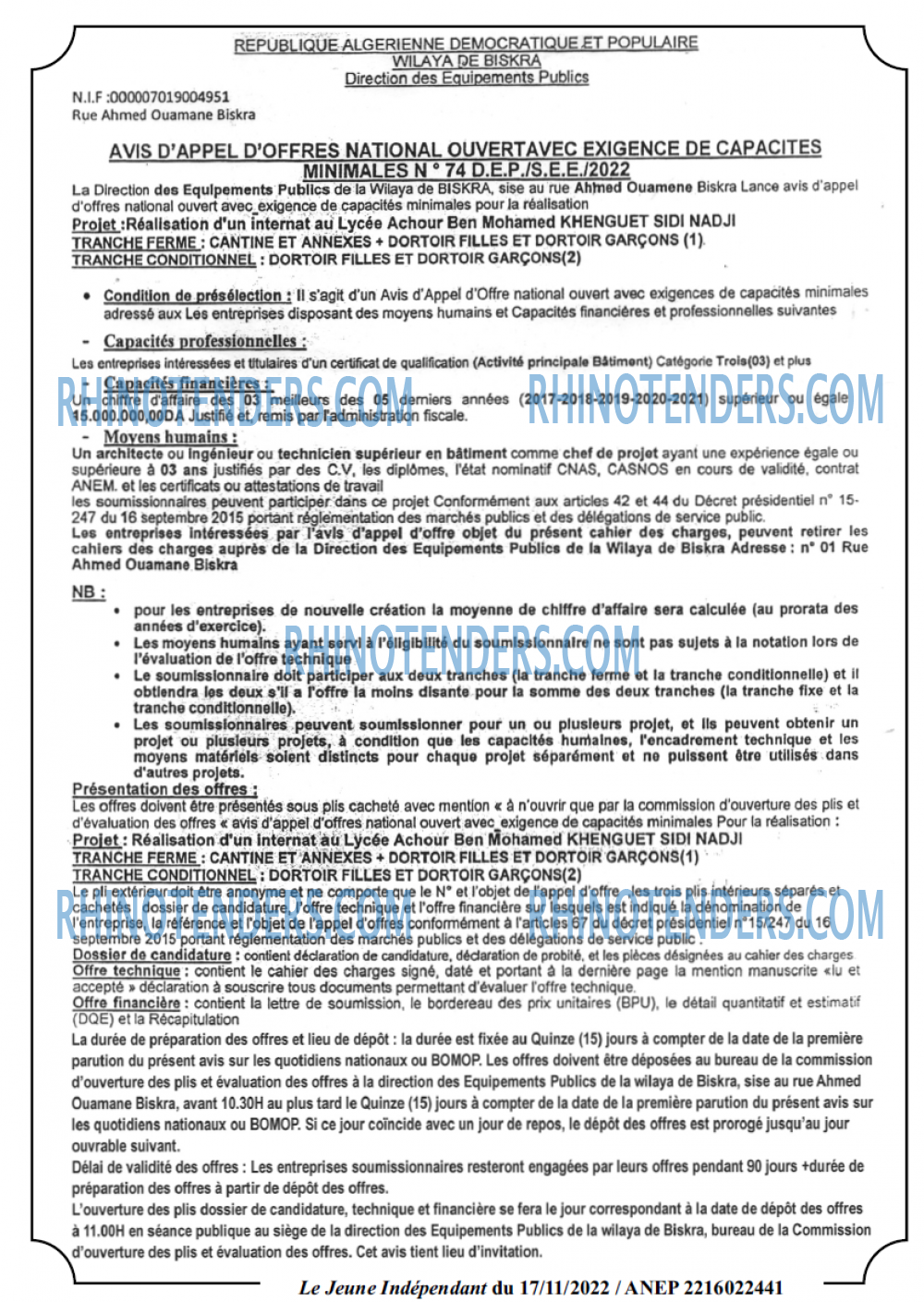 Le jeune indépendant