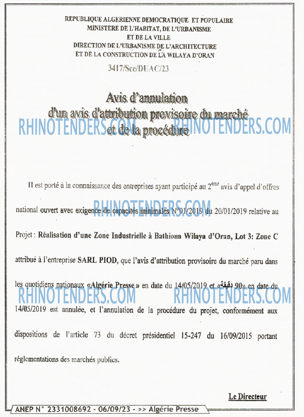ALGERIE PRESSE