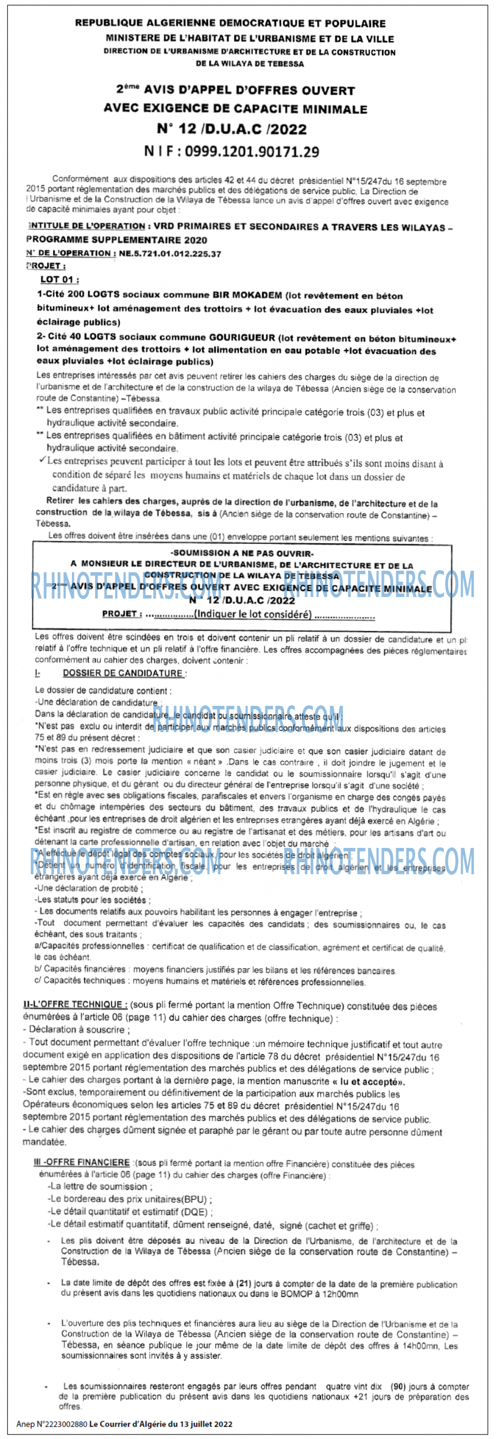Le Courrier d'Algerie