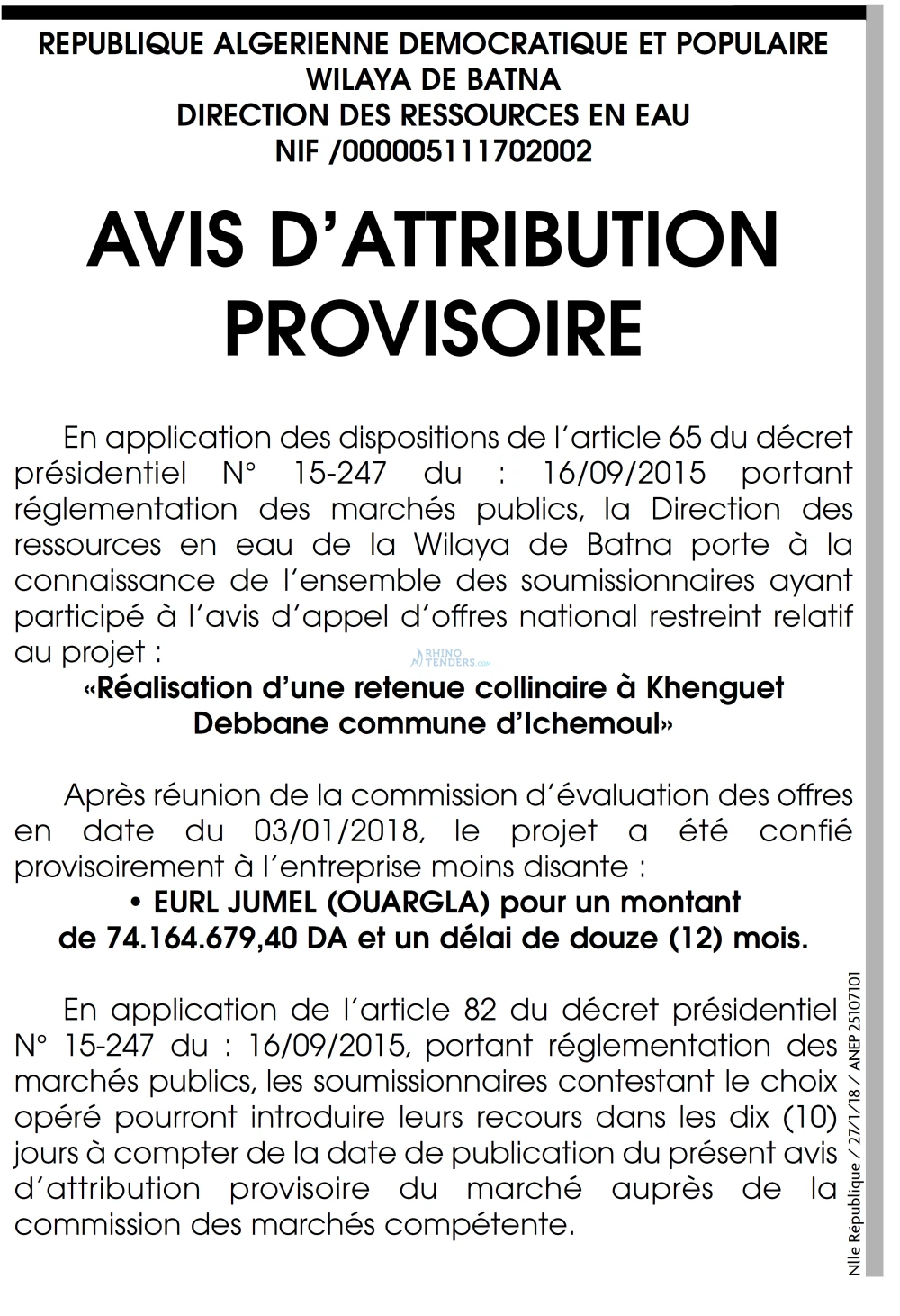NOUVELLE REPUBLIQUE