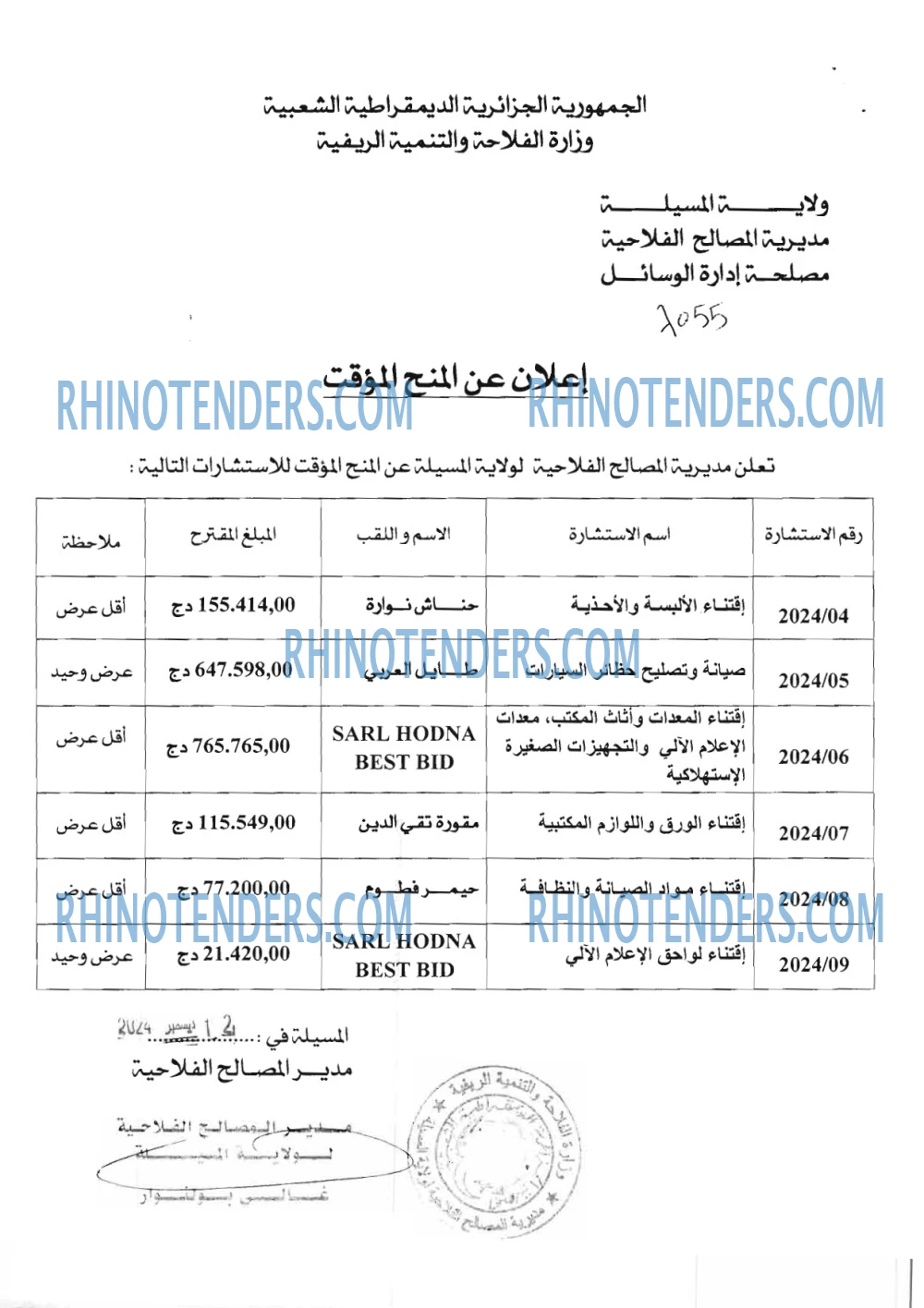 Rhinotenders