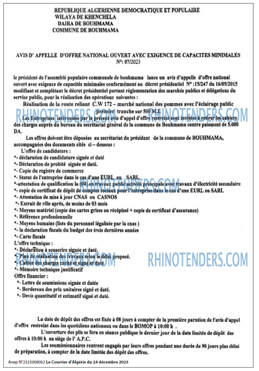 Le Courrier d'Algerie