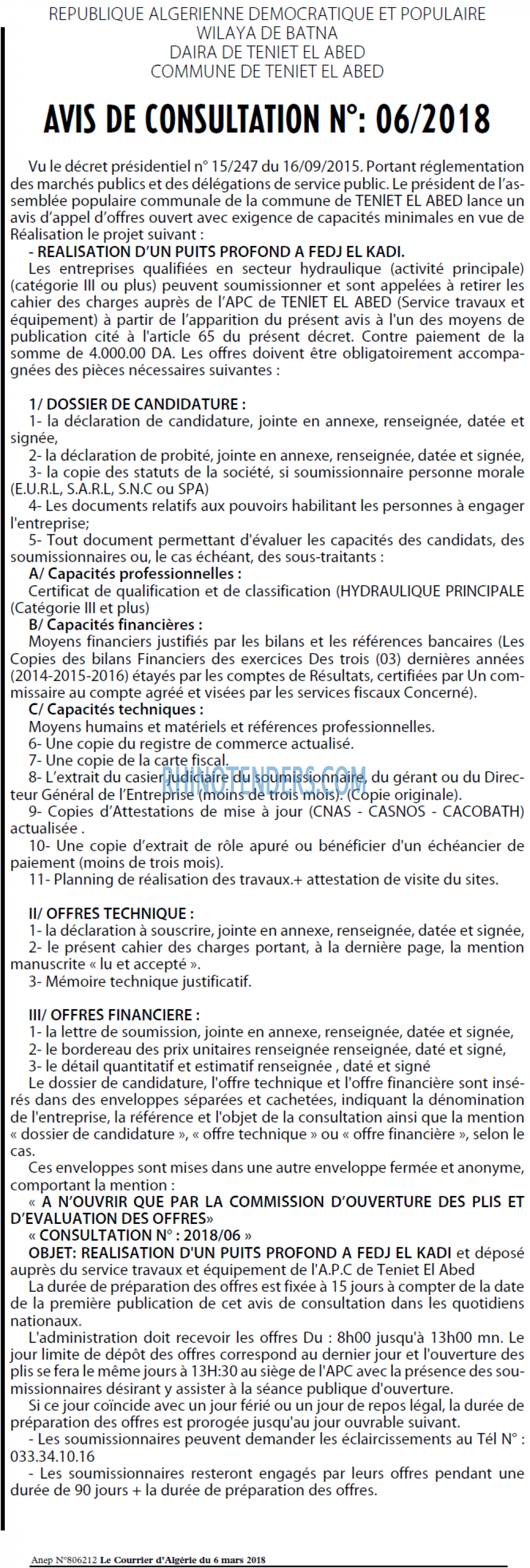 Le Courrier d'Algerie