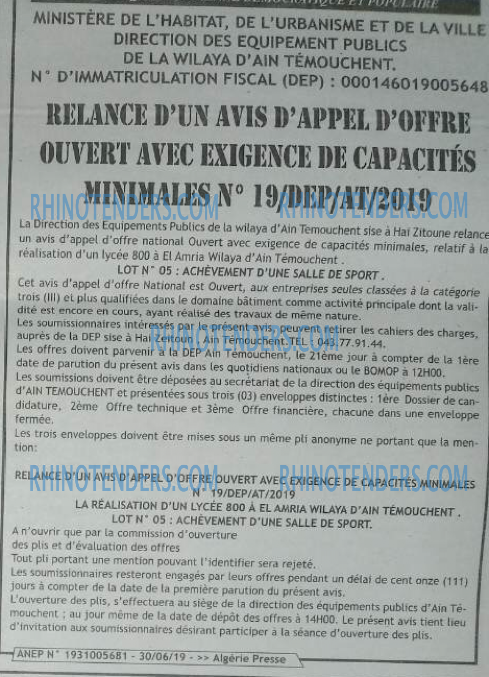 ALGERIE PRESSE