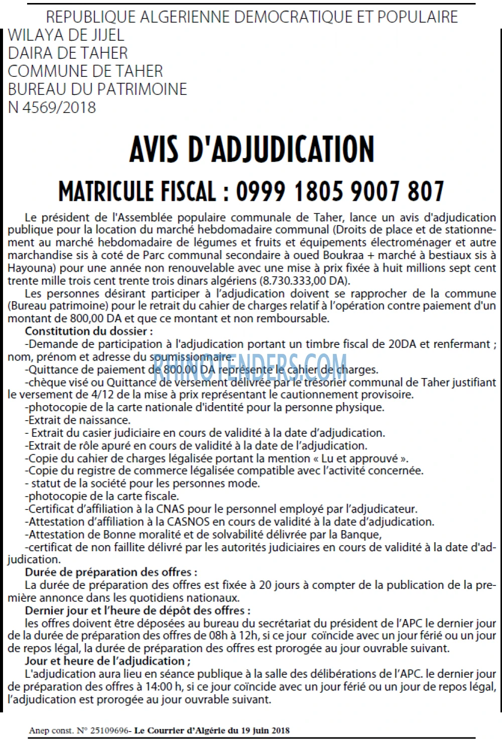 Le Courrier d'Algerie