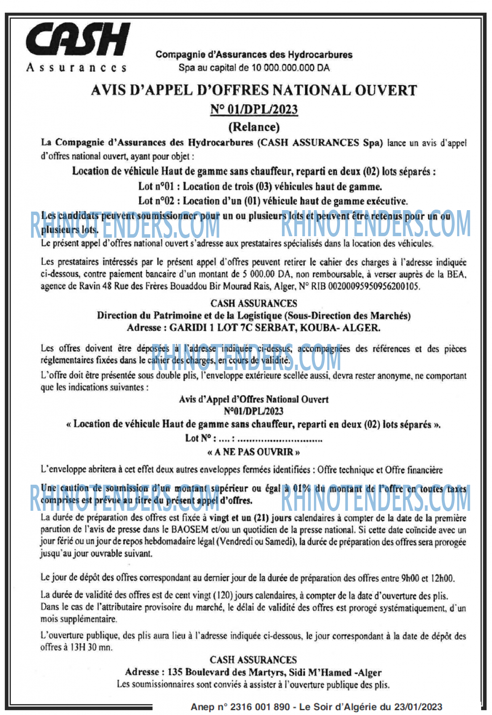 LE SOIR D'ALGERIE