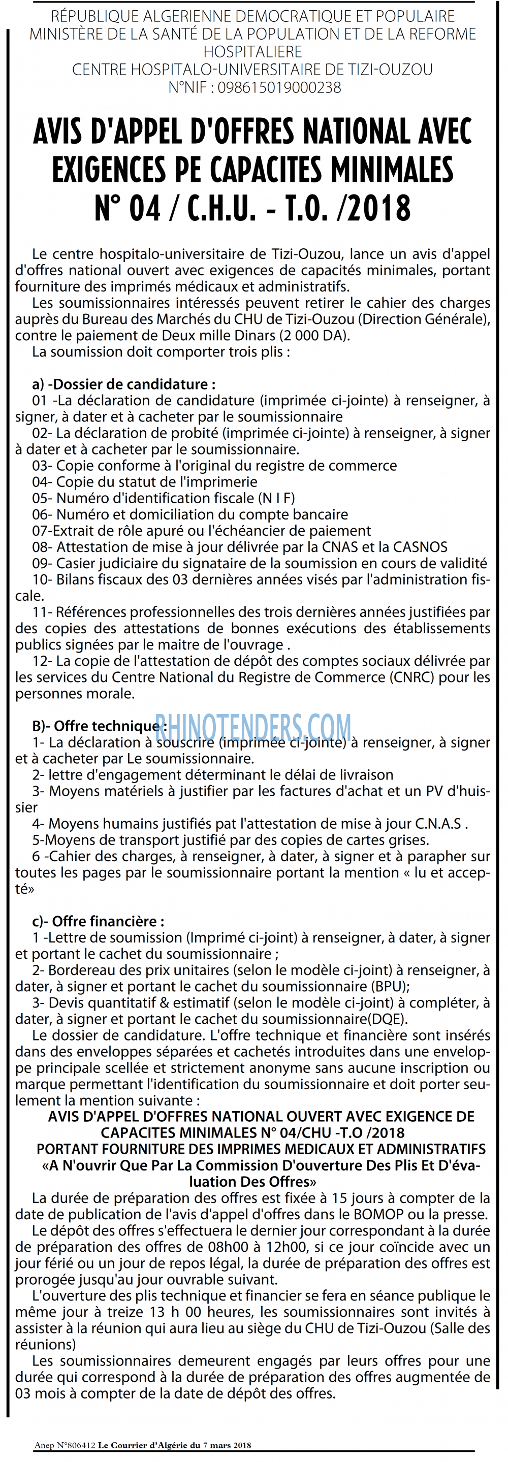 Le Courrier d'Algerie