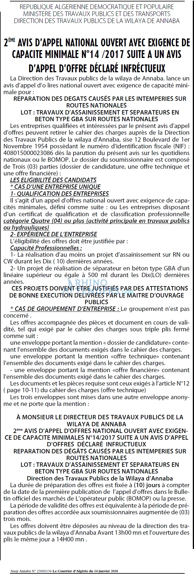 Le Courrier d'Algerie