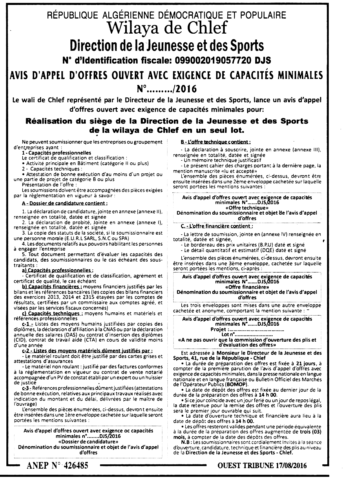 ouest TRIBUNE