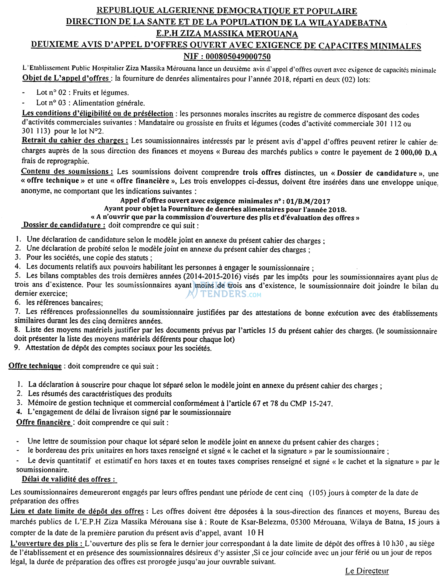 Le Chiffre d'Affaires