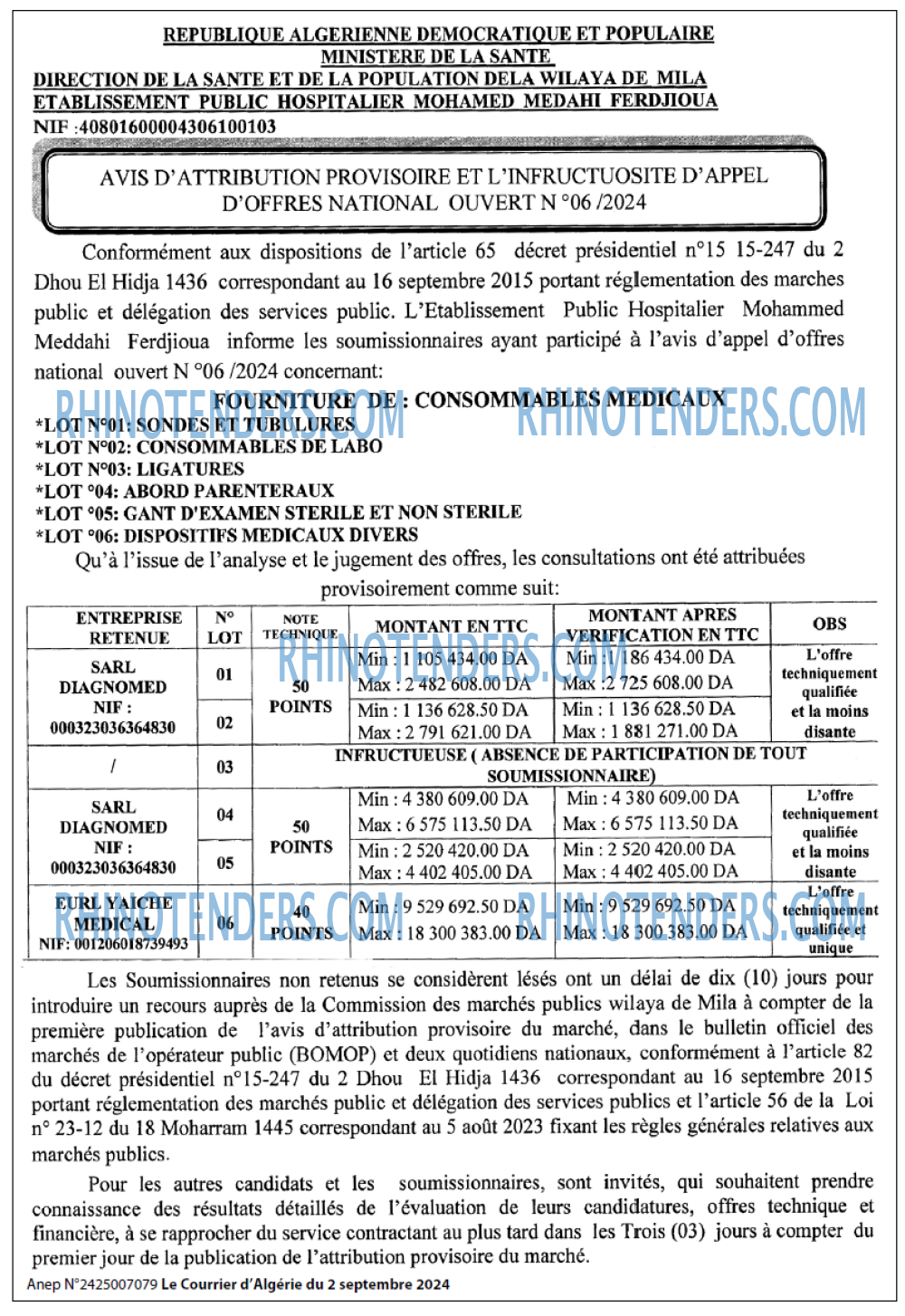 Le Courrier d'Algerie